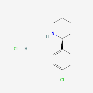 molecular formula C11H15Cl2N B7947923 (2S)-2-(4-chlorophenyl)piperidine hydrochloride 