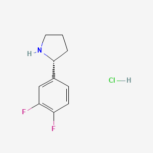 molecular formula C10H12ClF2N B7947959 (r)-2-(3,4-Difluorophenyl)pyrrolidine hydrochloride 