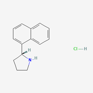 molecular formula C14H16ClN B7947966 (R)-2-(naphthalen-1-yl)pyrrolidine hydrochloride 