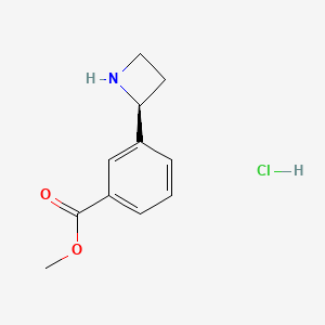 molecular formula C11H14ClNO2 B7947975 methyl (S)-3-(azetidin-2-yl)benzoate hydrochloride 