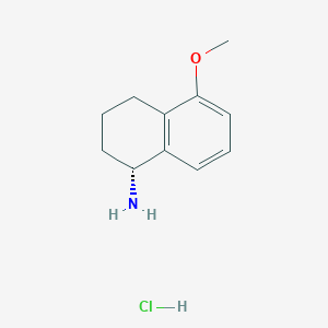 molecular formula C11H16ClNO B7947979 (R)-5-Methoxy-1,2,3,4-tetrahydronaphthalen-1-amine hydrochloride 