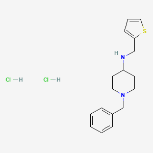 molecular formula C17H24Cl2N2S B7947982 1-Benzyl-N-(thiophen-2-ylmethyl)piperidin-4-amine dihydrochloride 