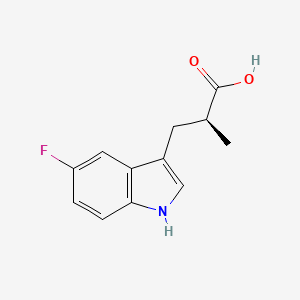 molecular formula C12H12FNO2 B7947999 (S)-3-(5-Fluoro-1H-indol-3-yl)-2-methylpropanoic acid 