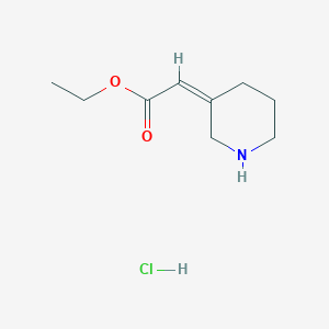 molecular formula C9H16ClNO2 B7948023 (Z)-ethyl 2-(piperidin-3-ylidene)acetate hydrochloride 