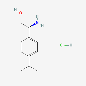 molecular formula C11H18ClNO B7948044 (S)-2-Amino-2-(4-isopropylphenyl)ethan-1-ol hydrochloride 