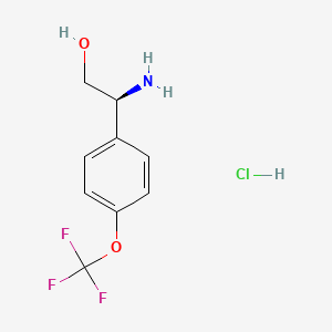 molecular formula C9H11ClF3NO2 B7948068 (S)-2-amino-2-(4-(trifluoromethoxy)phenyl)ethanol hydrochloride 