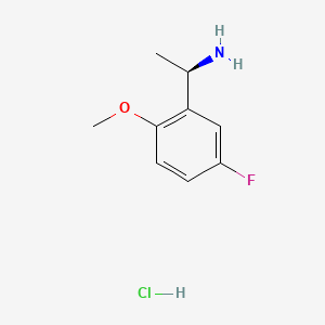 molecular formula C9H13ClFNO B7948085 (R)-1-(5-fluoro-2-methoxyphenyl)ethan-1-amine hydrochloride 