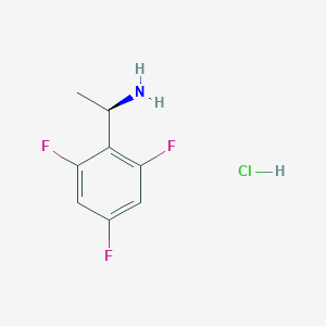 molecular formula C8H9ClF3N B7948087 (1R)-1-(2,4,6-trifluorophenyl)ethanamine;hydrochloride 
