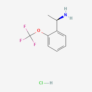 molecular formula C9H11ClF3NO B7948105 (1R)-1-[2-(trifluoromethoxy)phenyl]ethanamine;hydrochloride 