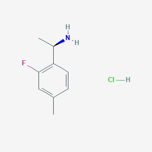 molecular formula C9H13ClFN B7948132 (1R)-1-(2-fluoro-4-methylphenyl)ethanamine;hydrochloride 