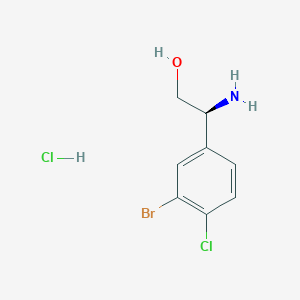 molecular formula C8H10BrCl2NO B7948139 (S)-2-Amino-2-(3-bromo-4-chlorophenyl)ethan-1-ol hydrochloride 