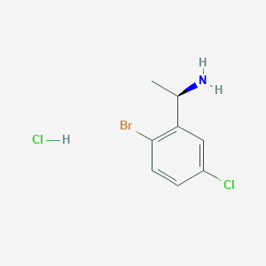 molecular formula C8H10BrCl2N B7948147 (1R)-1-(2-bromo-5-chlorophenyl)ethan-1-amine hydrochloride 