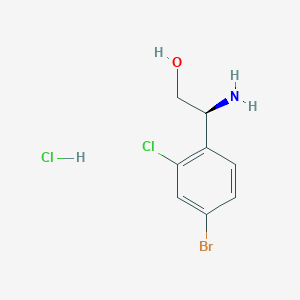 molecular formula C8H10BrCl2NO B7948160 (S)-2-Amino-2-(4-bromo-2-chlorophenyl)ethan-1-ol hydrochloride 