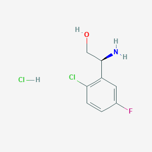molecular formula C8H10Cl2FNO B7948172 (S)-2-Amino-2-(2-chloro-5-fluorophenyl)ethan-1-ol hydrochloride 