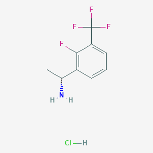 molecular formula C9H10ClF4N B7948174 (1R)-1-[2-Fluoro-3-(trifluoromethyl)phenyl]ethylamine hydrochloride 