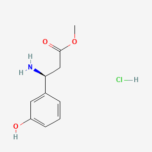 molecular formula C10H14ClNO3 B7948198 Methyl (S)-3-amino-3-(3-hydroxyphenyl)propanoate hydrochloride 