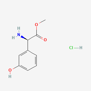 molecular formula C9H12ClNO3 B7948204 Methyl (R)-2-amino-2-(3-hydroxyphenyl)acetate hydrochloride 
