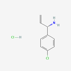 molecular formula C9H11Cl2N B7948212 (1S)-1-(4-Chlorophenyl)prop-2-EN-1-amine hcl 