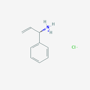 molecular formula C9H12ClN B7948223 [(1S)-1-phenylprop-2-enyl]azanium;chloride 