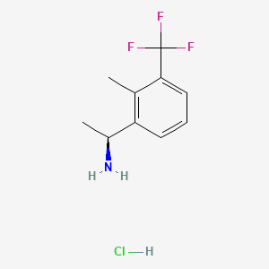 molecular formula C10H13ClF3N B7948239 (S)-1-(2-Methyl-3-(trifluoromethyl)phenyl)ethan-1-amine hydrochloride 