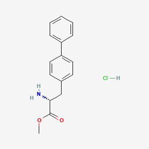 molecular formula C16H18ClNO2 B7948246 (R)-Methyl 3-([1,1'-biphenyl]-4-yl)-2-aMinopropanoate hydrochloride 