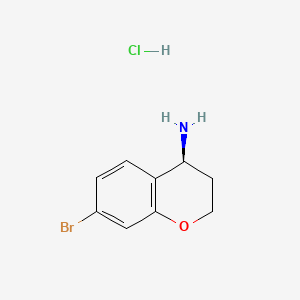 molecular formula C9H11BrClNO B7948270 (S)-7-Bromochroman-4-amine hydrochloride 