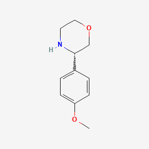 molecular formula C11H15NO2 B7948273 (S)-3-(4-Methoxyphenyl)morpholine 