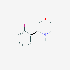 molecular formula C10H12FNO B7948274 (S)-3-(2-Fluorophenyl)morpholine 