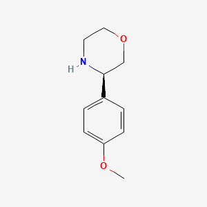 molecular formula C11H15NO2 B7948282 (R)-3-(4-Methoxyphenyl)morpholine 