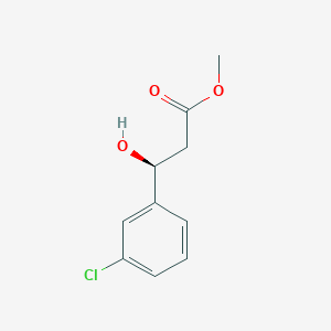 molecular formula C10H11ClO3 B7948300 methyl (3S)-3-(3-chlorophenyl)-3-hydroxypropanoate CAS No. 632327-20-9