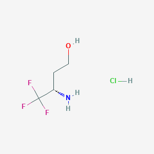 molecular formula C4H9ClF3NO B7948309 (S)-3-Amino-4,4,4-trifluoro-butan-1-ol hydrochloride 