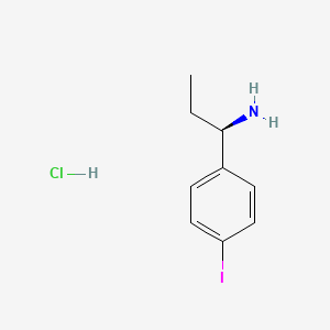 molecular formula C9H13ClIN B7948310 (R)-1-(4-Iodophenyl)propan-1-amine hydrochloride 