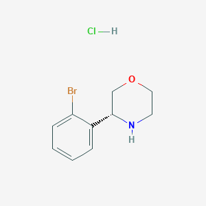 molecular formula C10H13BrClNO B7948313 (R)-3-(2-Bromophenyl)morpholine hydrochloride 
