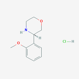 molecular formula C11H16ClNO2 B7948319 (R)-3-(2-Methoxyphenyl)morpholine hydrochloride 