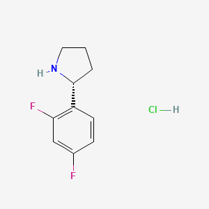molecular formula C10H12ClF2N B7948329 (R)-2-(2,4-Difluorophenyl)pyrrolidine hydrochloride 