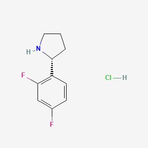 molecular formula C10H12ClF2N B7948329 (R)-2-(2,4-二氟苯基)吡咯烷盐酸盐 