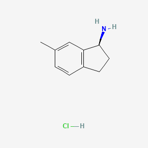molecular formula C10H14ClN B7948339 (S)-6-Methyl-2,3-dihydro-1H-inden-1-amine hydrochloride 