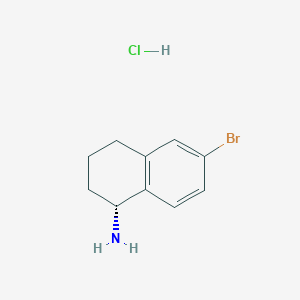 molecular formula C10H13BrClN B7948343 (R)-6-bromo-1,2,3,4-tetrahydronaphthalen-1-amine hydrochloride 
