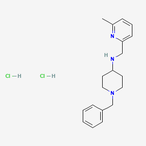 molecular formula C19H27Cl2N3 B7948360 1-Benzyl-N-[(6-methylpyridin-2-yl)methyl]piperidin-4-amine dihydrochloride 