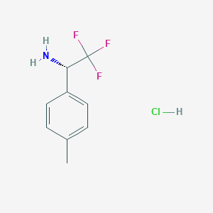 molecular formula C9H11ClF3N B7948383 (S)-2,2,2-Trifluoro-1-p-tolyl-ethylamine hydrochloride 