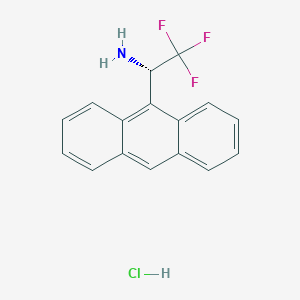 molecular formula C16H13ClF3N B7948408 (S)-1-(Anthracen-9-yl)-2,2,2-trifluoroethan-1-amine hydrochloride 