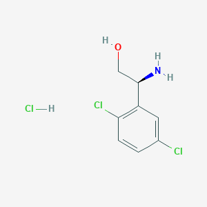 molecular formula C8H10Cl3NO B7948411 (2S)-2-amino-2-(2,5-dichlorophenyl)ethan-1-ol hydrochloride 