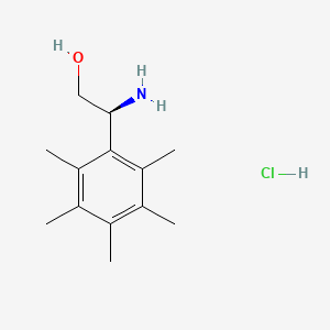 molecular formula C13H22ClNO B7948417 (S)-2-Amino-2-(2,3,4,5,6-pentamethylphenyl)ethan-1-ol hydrochloride 