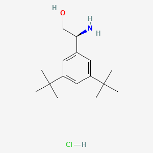 molecular formula C16H28ClNO B7948429 (S)-2-Amino-2-(3,5-di-tert-butylphenyl)ethan-1-ol hydrochloride 