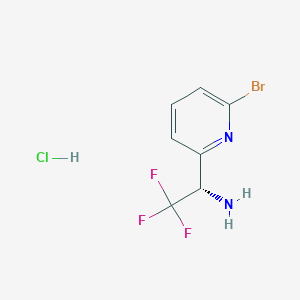 molecular formula C7H7BrClF3N2 B7948431 (S)-1-(6-Bromopyridin-2-YL)-2,2,2-trifluoroethan-1-amine hcl 