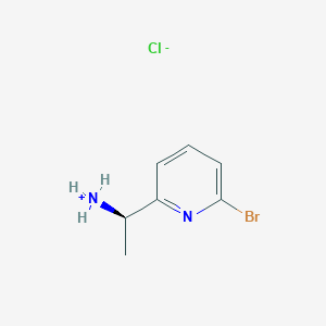 molecular formula C7H10BrClN2 B7948436 [(1R)-1-(6-bromopyridin-2-yl)ethyl]azanium;chloride 
