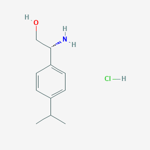 molecular formula C11H18ClNO B7948474 (R)-2-Amino-2-(4-isopropylphenyl)ethan-1-ol hydrochloride 