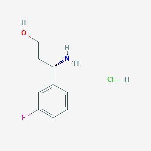 (3S)-3-Amino-3-(3-fluorophenyl)propan-1-ol;hydrochloride