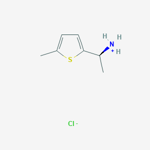molecular formula C7H12ClNS B7948490 [(1S)-1-(5-methylthiophen-2-yl)ethyl]azanium;chloride 
