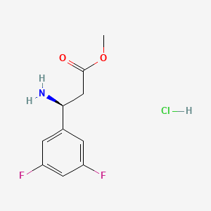molecular formula C10H12ClF2NO2 B7948505 Methyl (S)-3-amino-3-(3,5-difluorophenyl)propanoate hydrochloride 